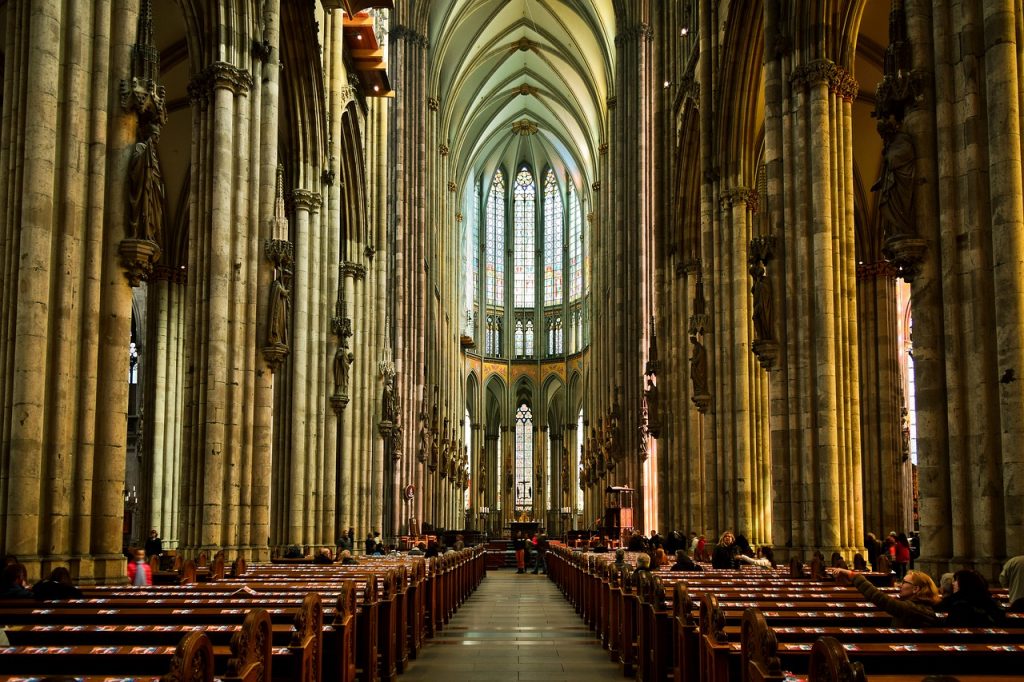A tall gothic church